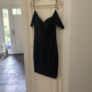 Plunging sweetheart mini dress